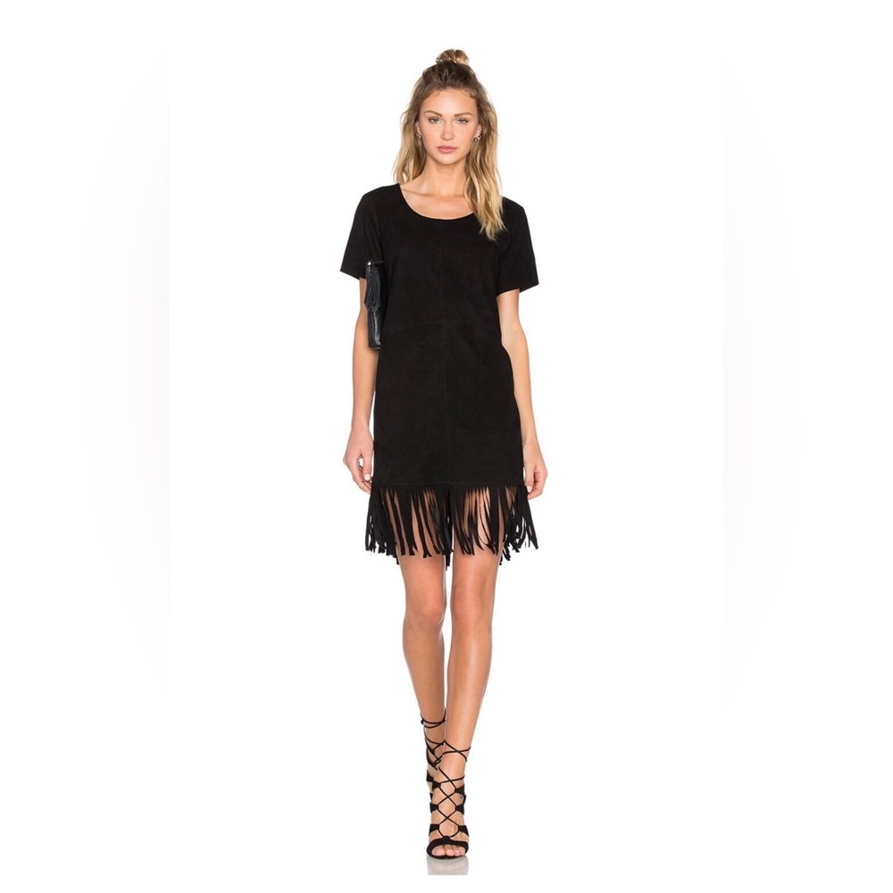 RtA Black Mini Dress with Fringe